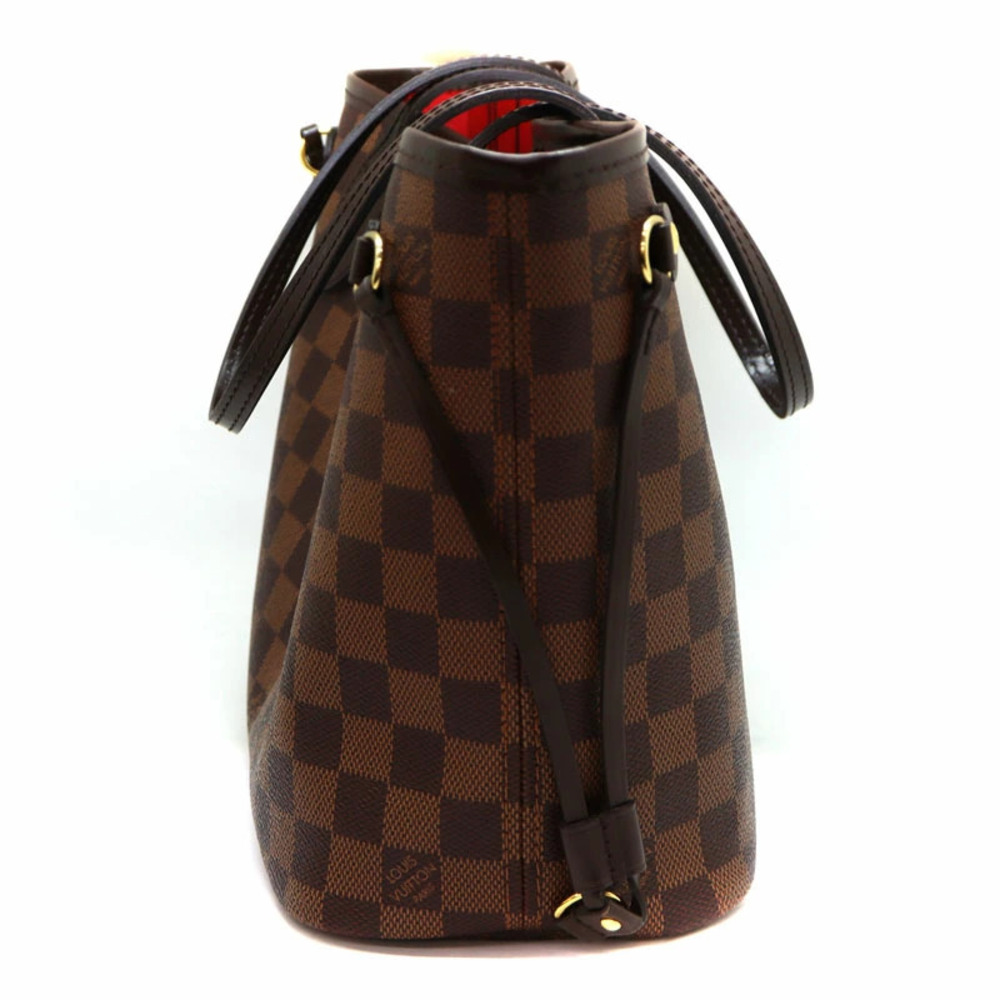 LOUIS VUITTON Neverfull Tote Bag Damier Canvas Ebene Brown LV - Picture 3 of 6